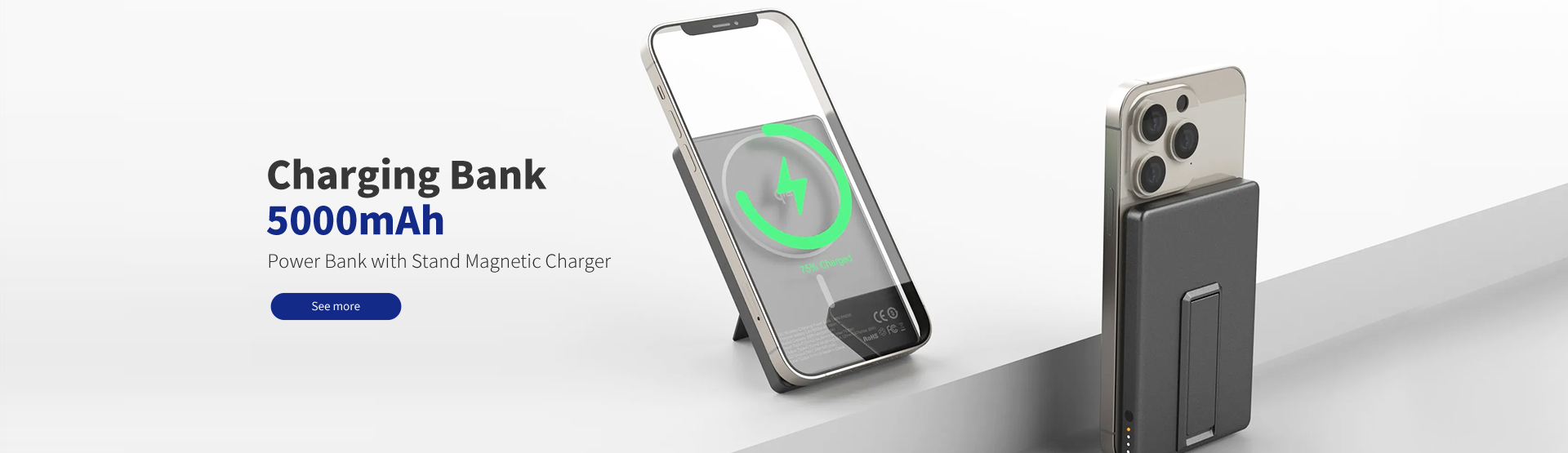 Power Bank with Stand Magnetic Charger