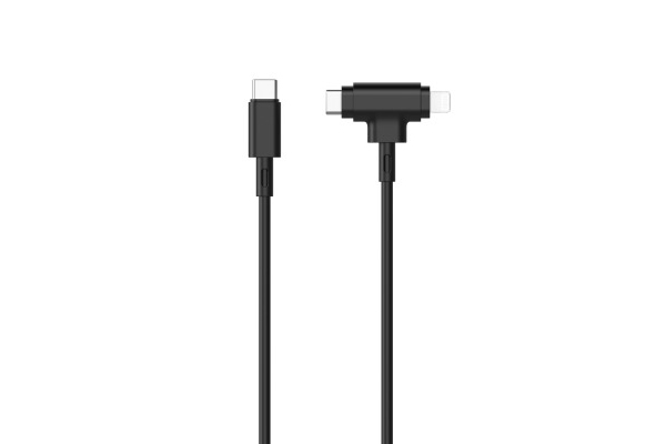 2 in 1 USB C to USB C and Lightning charge and sync cable