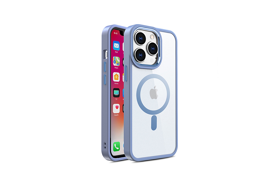 14 Pro Max Case For iPhone Transparent TPU PC Magsafe Phone Case Metal Button And Camera Surround Case For iPhone 14 13 12 11