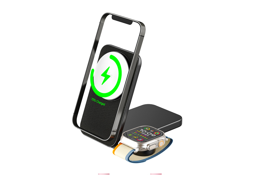 Power Bank Adjustable Power Pack 5000mAh Phone Charger Stand Foldable External Battery Pack
