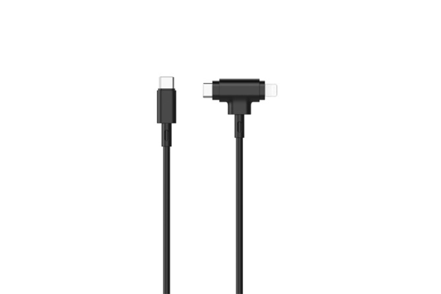 2 合 1 USB C 至 USB C 和 Lightning 充电线