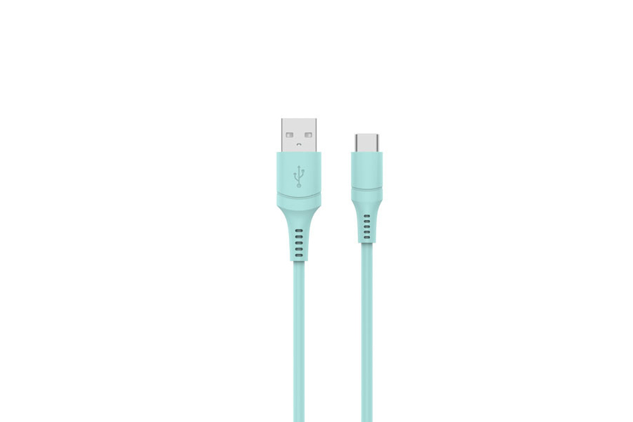 USB A转USB C硅胶充电线